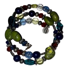 Premier Designs Beaded Wire Coil Bracelet
